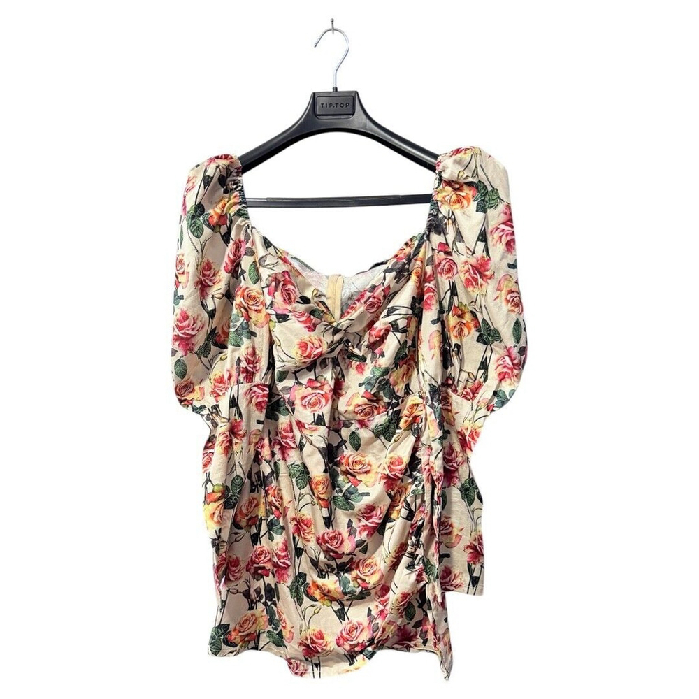 Floral Puff Sleeve Midi Dress - Picture 7 of 7